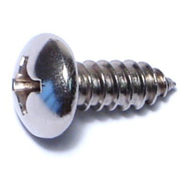 Midwest Fastener Sheet Metal Screw, #14 x 5/8 in, 18-8 Stainless Steel Pan Head Phillips Drive, 12 PK 77682